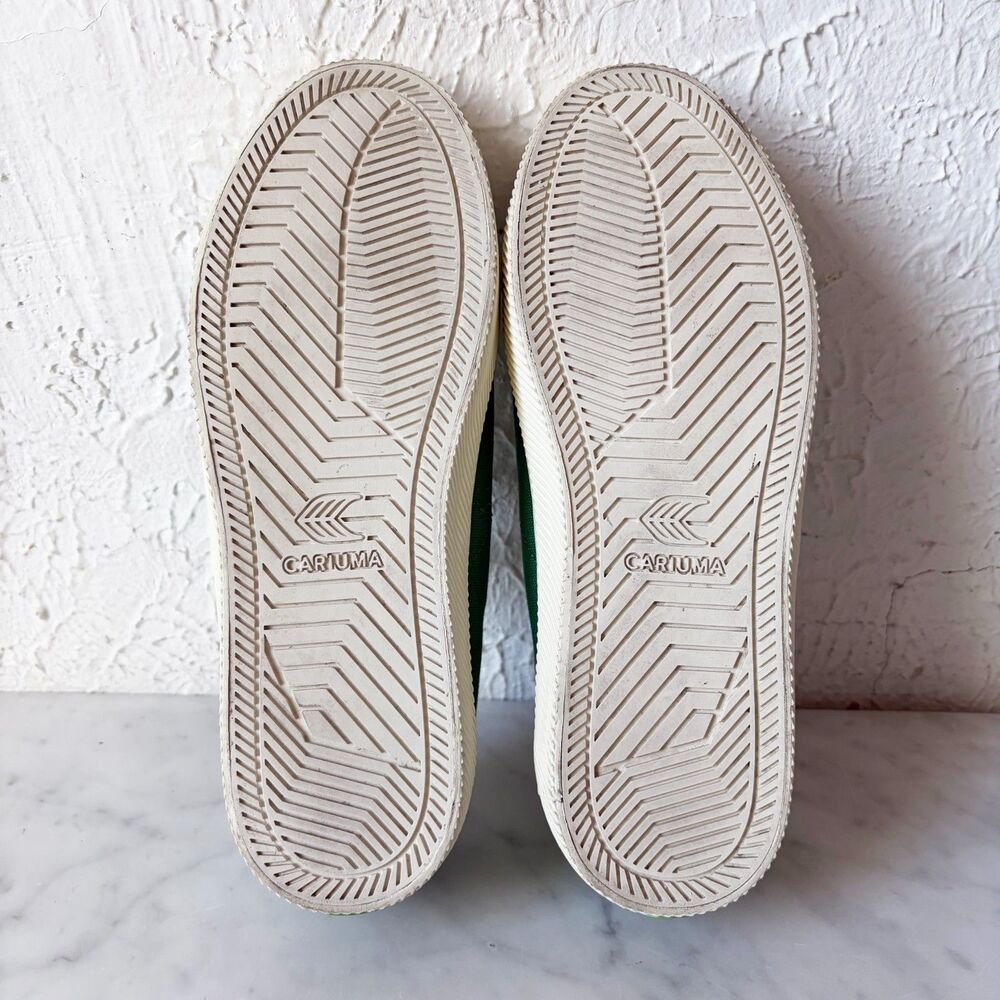 Cariuma OCA Low Green Canvas Sneakers Women 9.5 Men 8 Sustainable Skate Shoes - Picture 6 of 8